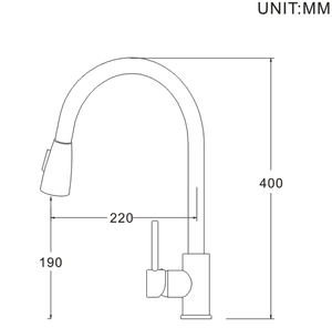 Iowa Series kitchen pull-out mixer faucet - Various Finishes