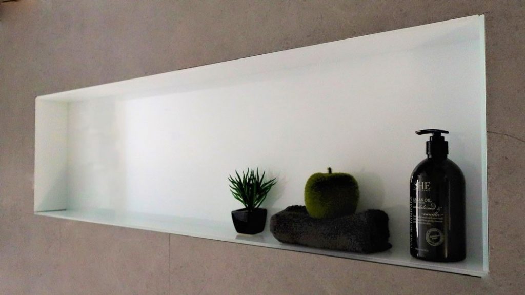 Luxx Glass Shower Niche White (various sizes) Bradley Home