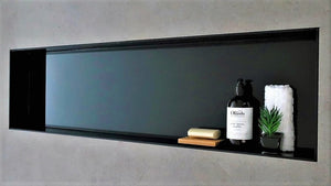 Luxx Glass Shower Niche - Black (various sizes)